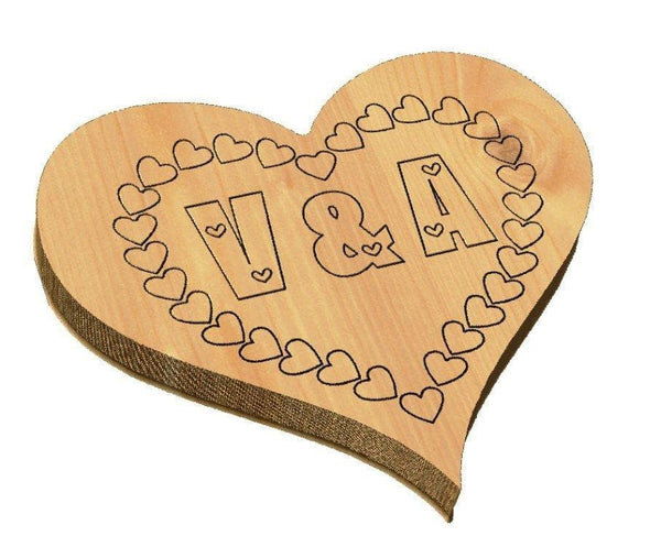 calamita personalizzata foto immagine cuore legno regalo bomboniera