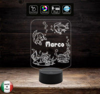 Luce da notte bambini Lampada led personalizzata 7 colori selezionabil –  Shop Ricomincio da tre