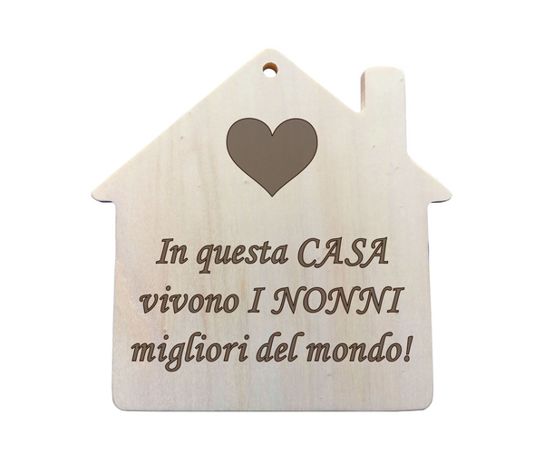 Idea regalo FESTA DEI NONNI Fuoriporta Casetta da appendere personaliz –  Shop Ricomincio da tre