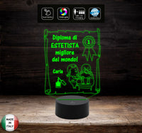 Lampada a Led da Tavolo Personalizzata ''INSEGNANO A VOLARE CON NOME'' idea  regalo di classe fine anno scolastico Maestra asilo nido, scuola materna