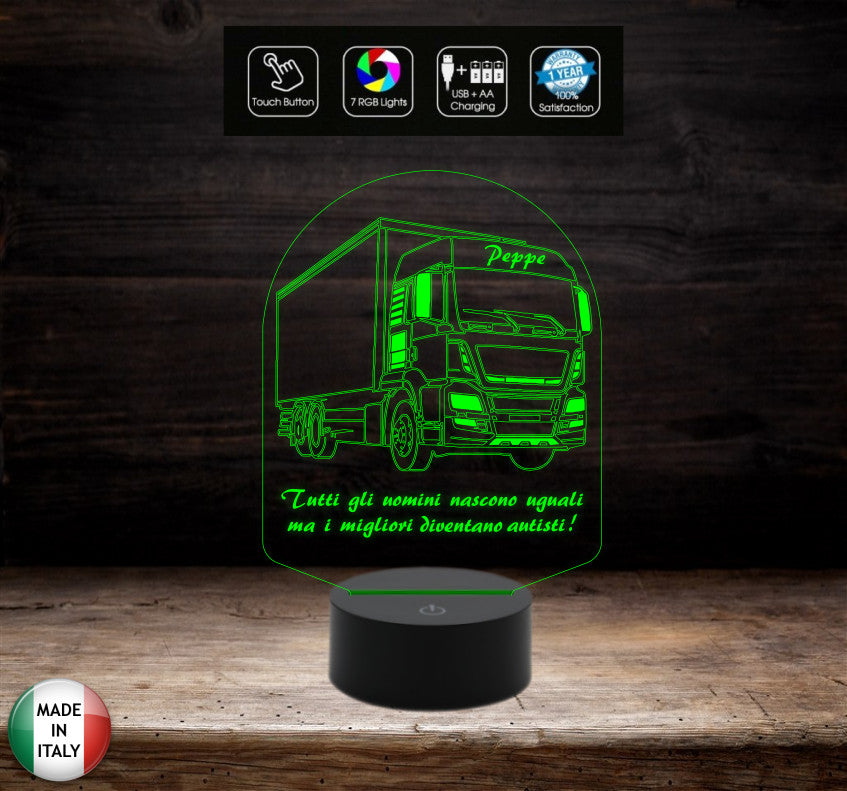 LAMPADA led CAMION 7 colori selezionabili Regalo camionista personaliz –  Shop Ricomincio da tre