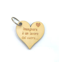 3 PEZZI Portachiavi cuore con frase Regalo colleghe amiche Natale